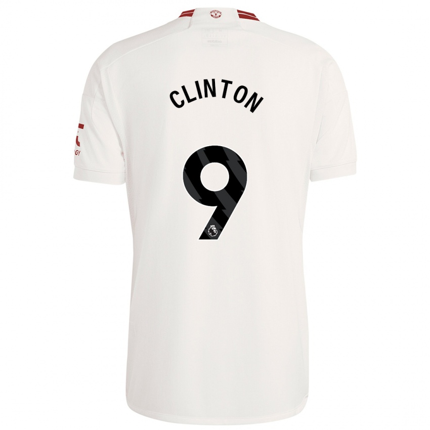 Niño Camiseta Grace Clinton #9 Blanco Equipación Tercera 2023/24 La Camisa