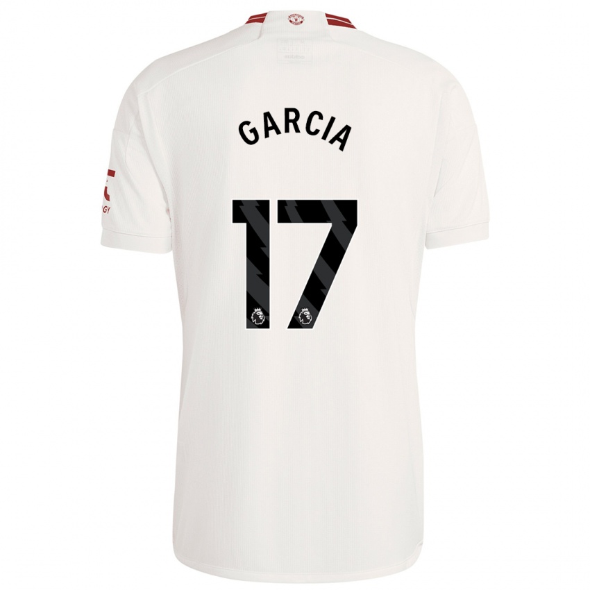 Niño Camiseta Lucia Garcia #17 Blanco Equipación Tercera 2023/24 La Camisa
