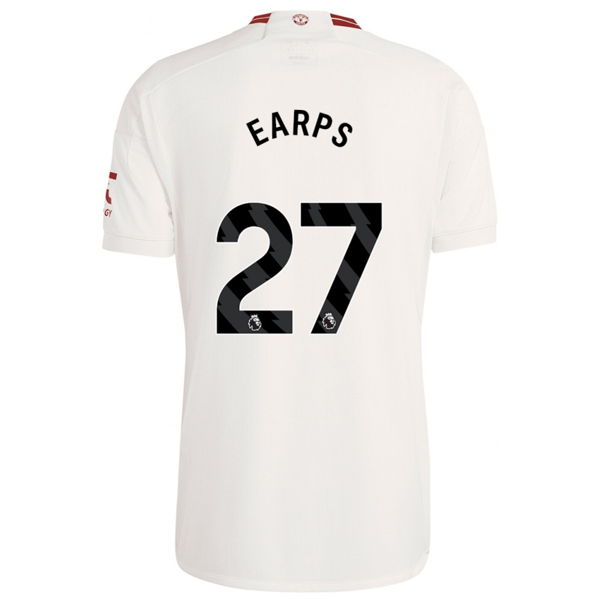 Niño Camiseta Mary Earps #27 Blanco Equipación Tercera 2023/24 La Camisa