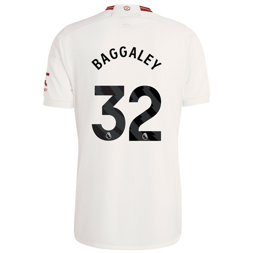 Niño Camiseta Sophie Baggaley #32 Blanco Equipación Tercera 2023/24 La Camisa