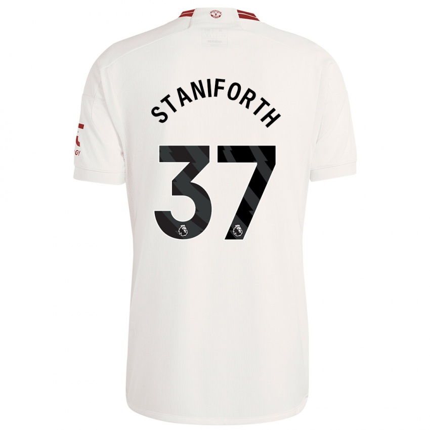 Niño Camiseta Lucy Staniforth #37 Blanco Equipación Tercera 2023/24 La Camisa