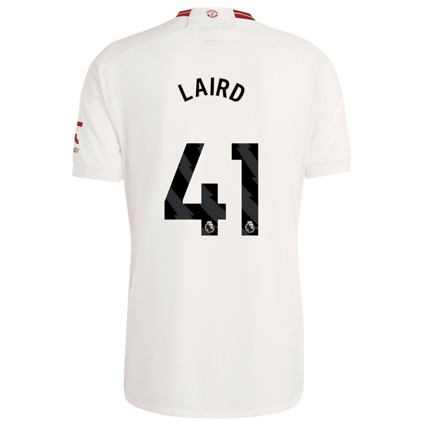 Niño Camiseta Ethan Laird #41 Blanco Equipación Tercera 2023/24 La Camisa