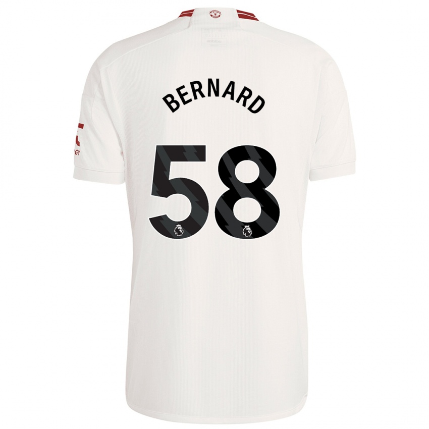 Niño Camiseta Bernard #58 Blanco Equipación Tercera 2023/24 La Camisa