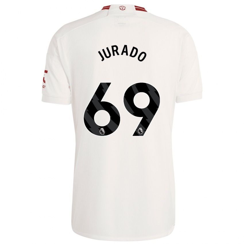 Niño Camiseta Marc Jurado #69 Blanco Equipación Tercera 2023/24 La Camisa