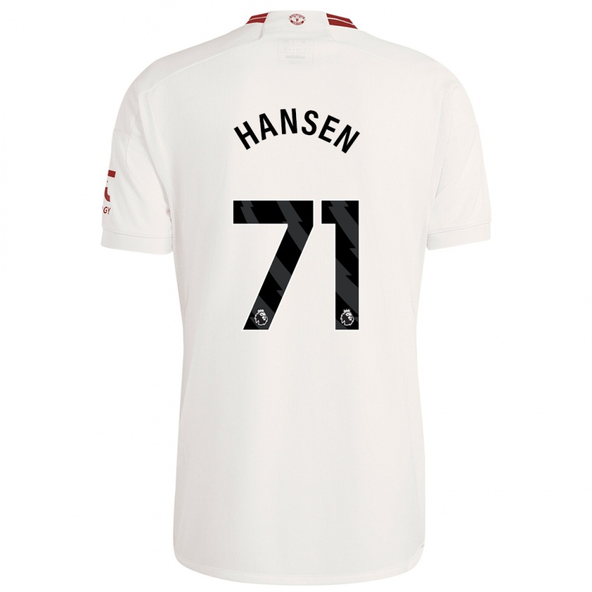 Niño Camiseta Isak Hansen-Aaroen #71 Blanco Equipación Tercera 2023/24 La Camisa