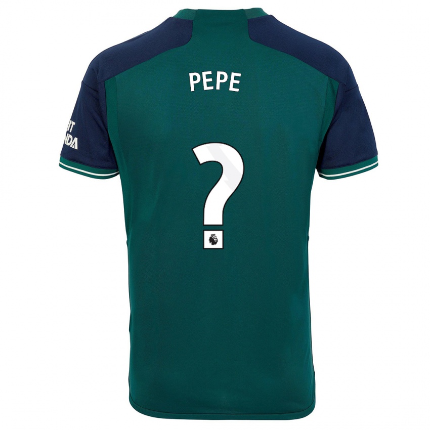 Niño Camiseta Nicolas Pepe #0 Verde Equipación Tercera 2023/24 La Camisa