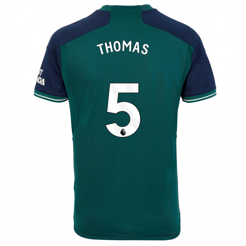 Niño Camiseta Thomas Partey #5 Verde Equipación Tercera 2023/24 La Camisa