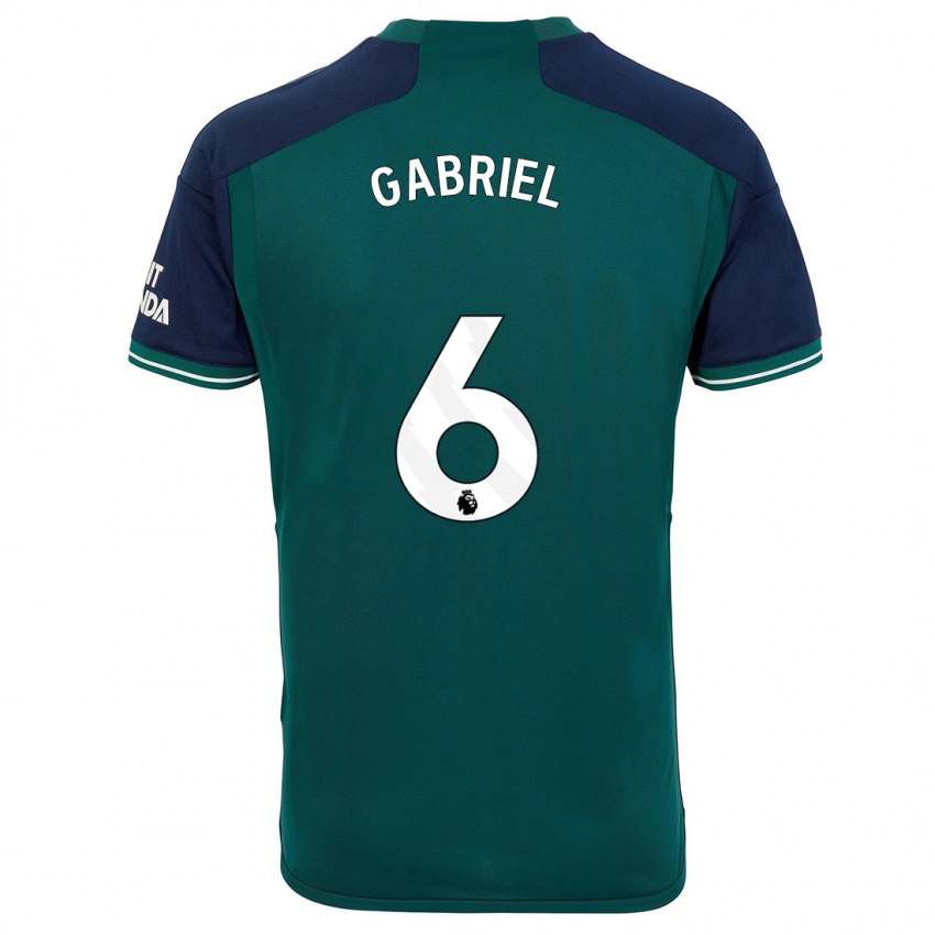 Niño Camiseta Gabriel Magalhaes #6 Verde Equipación Tercera 2023/24 La Camisa