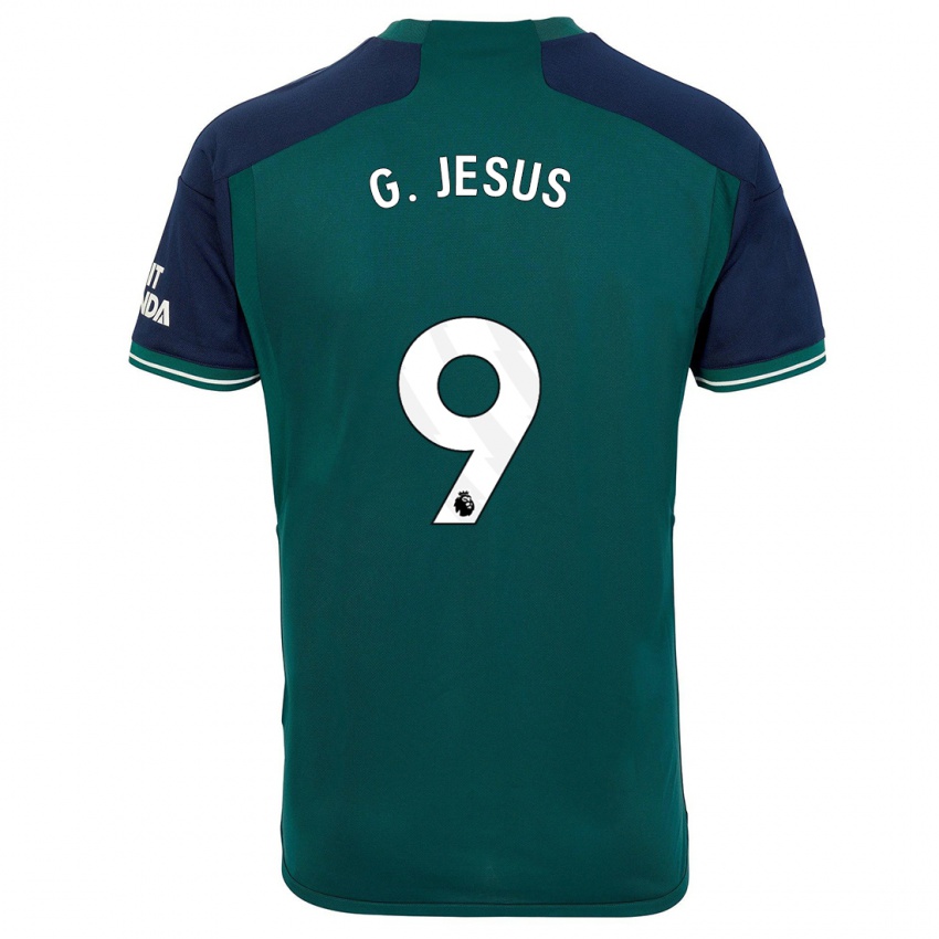 Niño Camiseta Gabriel Jesus #9 Verde Equipación Tercera 2023/24 La Camisa