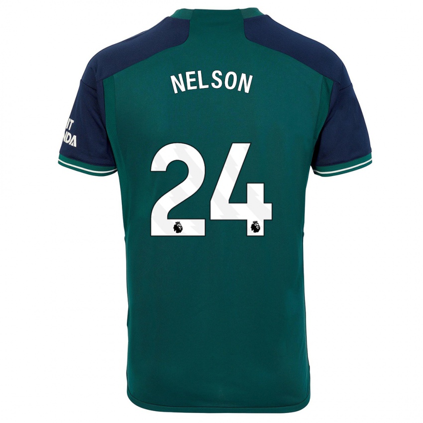 Niño Camiseta Reiss Nelson #24 Verde Equipación Tercera 2023/24 La Camisa