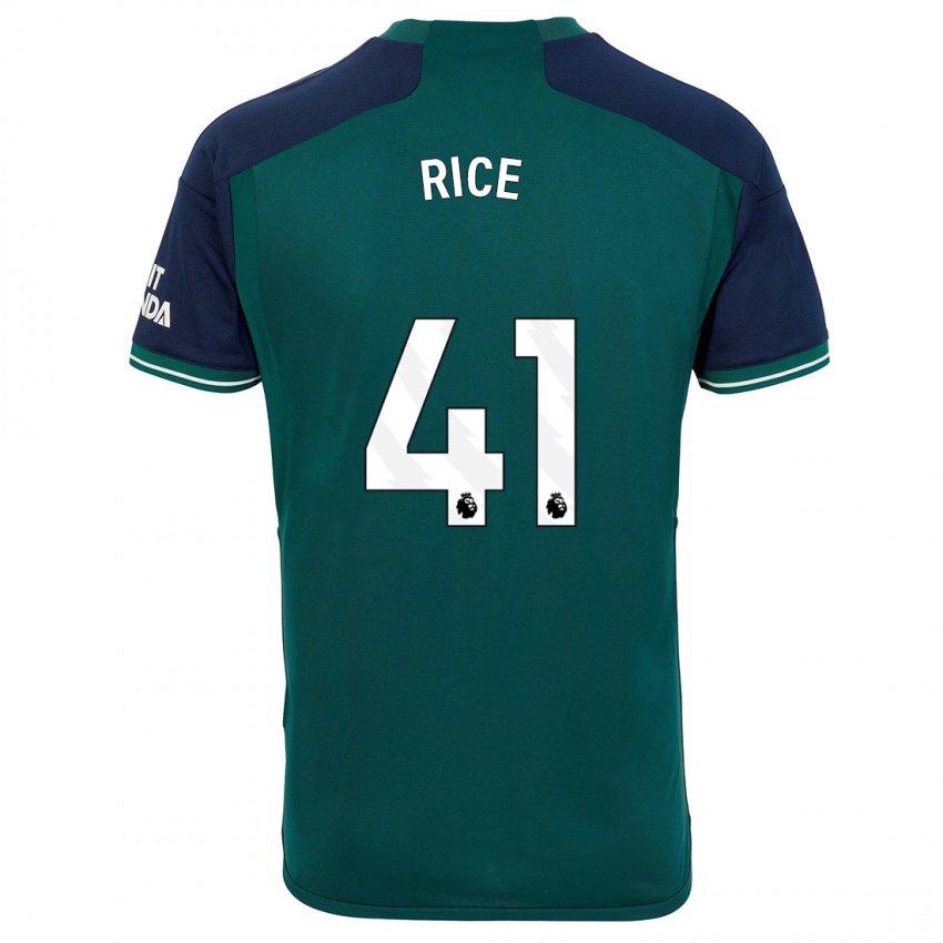 Niño Camiseta Declan Rice #41 Verde Equipación Tercera 2023/24 La Camisa