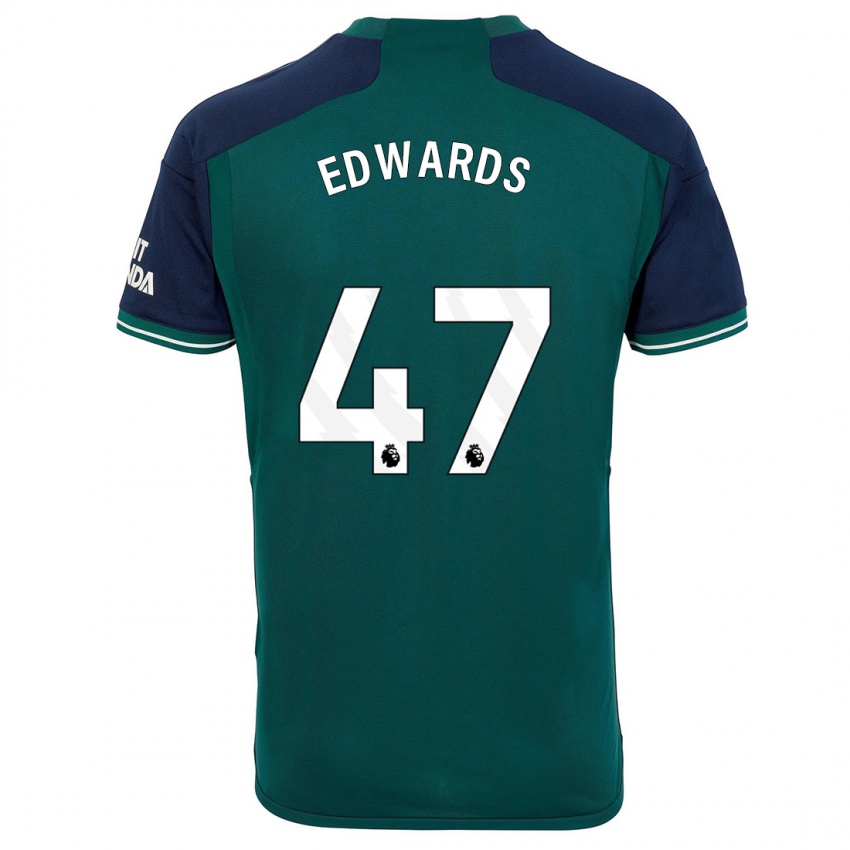 Niño Camiseta Khayon Edwards #47 Verde Equipación Tercera 2023/24 La Camisa
