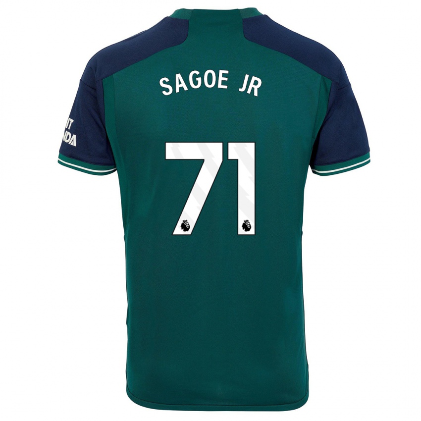 Niño Camiseta Charles Sagoe Jr #71 Verde Equipación Tercera 2023/24 La Camisa