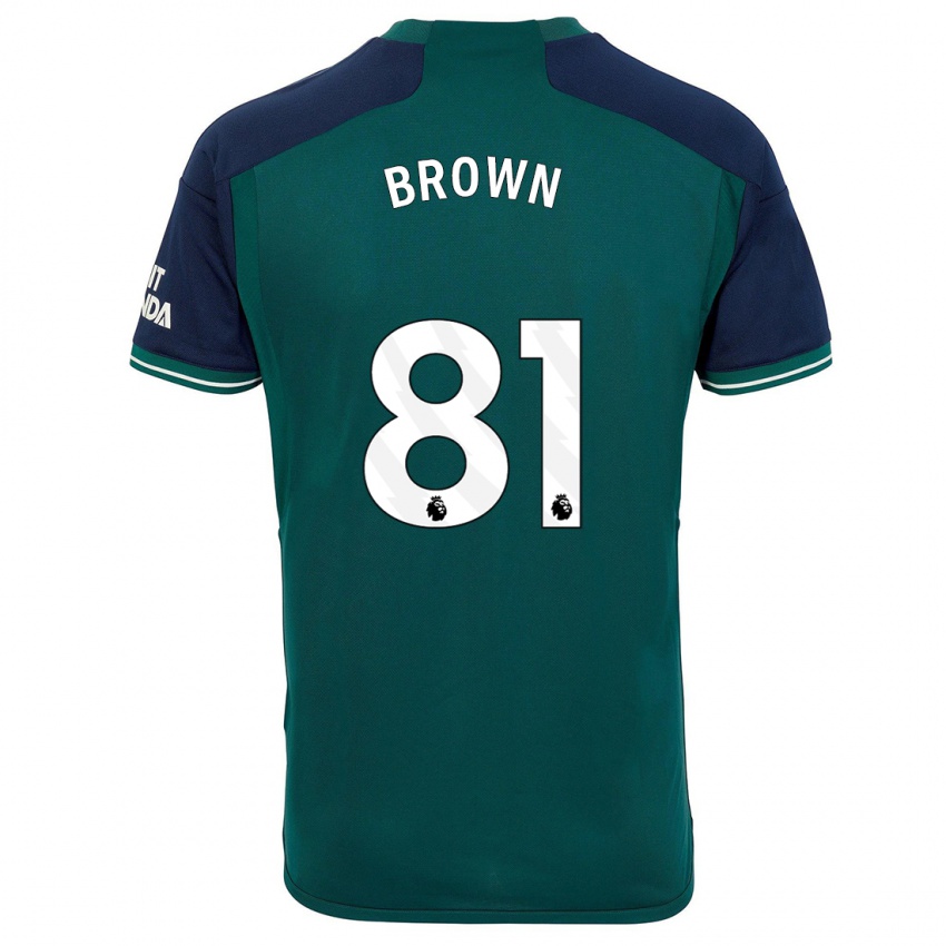 Niño Camiseta Luis Brown #81 Verde Equipación Tercera 2023/24 La Camisa