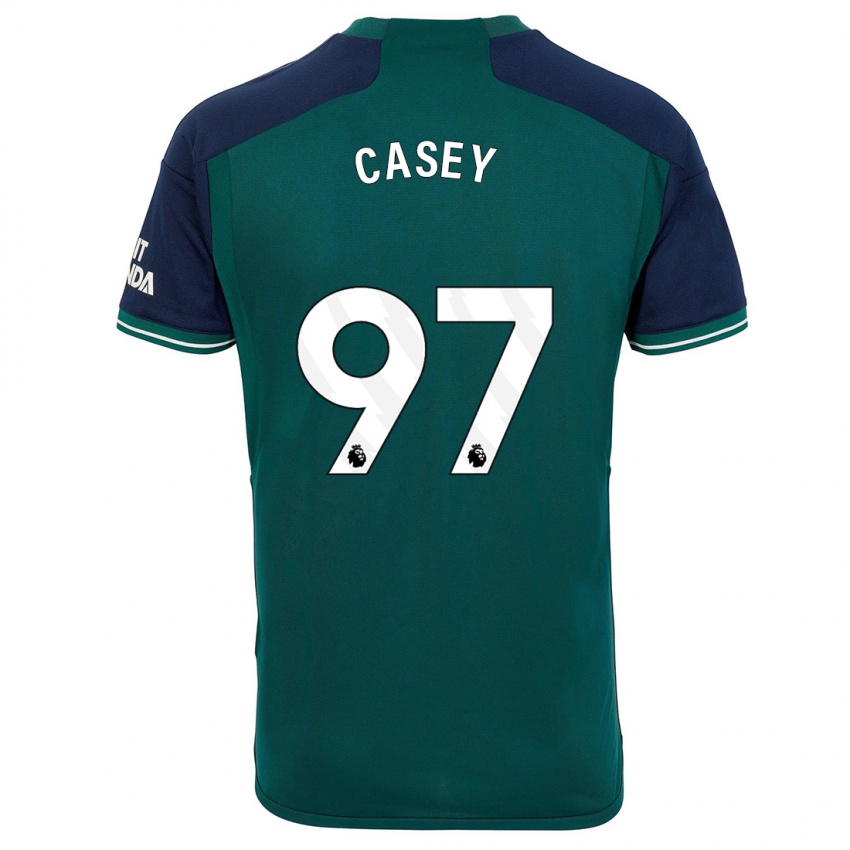 Niño Camiseta Dan Casey #97 Verde Equipación Tercera 2023/24 La Camisa