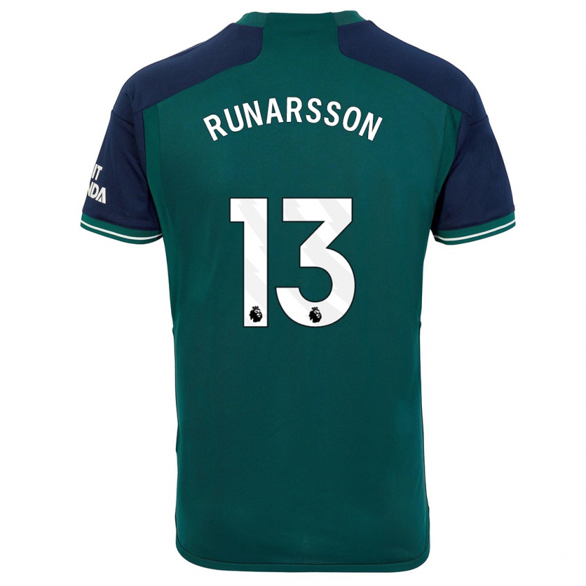 Niño Camiseta Runar Alex Runarsson #13 Verde Equipación Tercera 2023/24 La Camisa