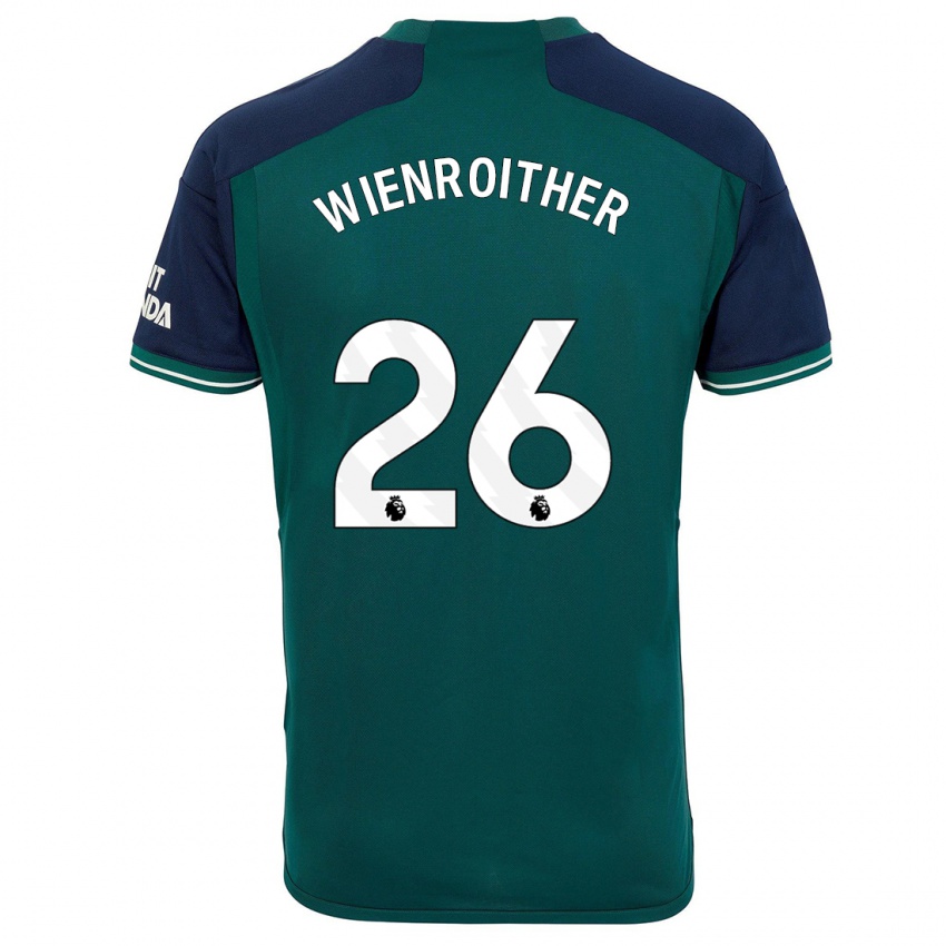 Niño Camiseta Laura Wienroither #26 Verde Equipación Tercera 2023/24 La Camisa
