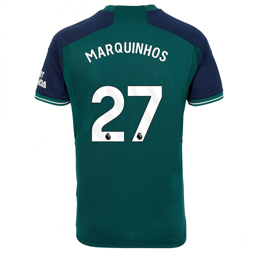 Niño Camiseta Marquinhos #27 Verde Equipación Tercera 2023/24 La Camisa
