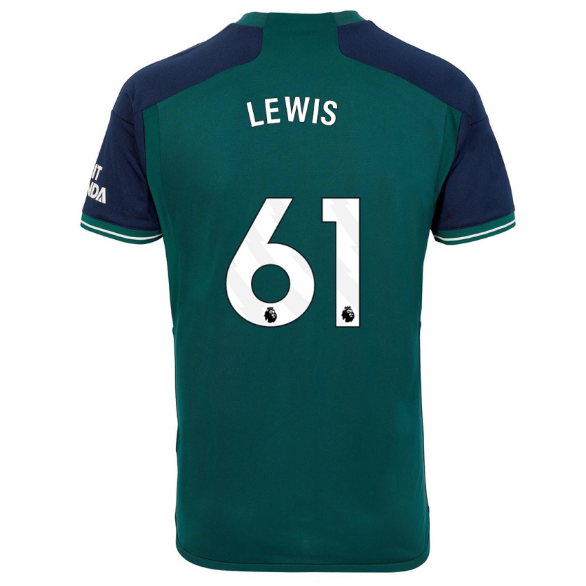 Niño Camiseta George Lewis #61 Verde Equipación Tercera 2023/24 La Camisa