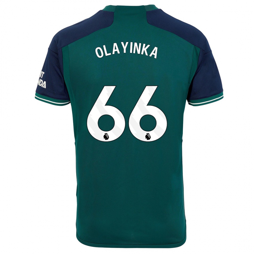 Niño Camiseta James Olayinka #66 Verde Equipación Tercera 2023/24 La Camisa