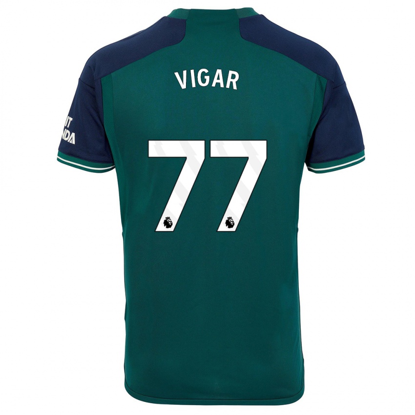 Niño Camiseta Billy Vigar #77 Verde Equipación Tercera 2023/24 La Camisa