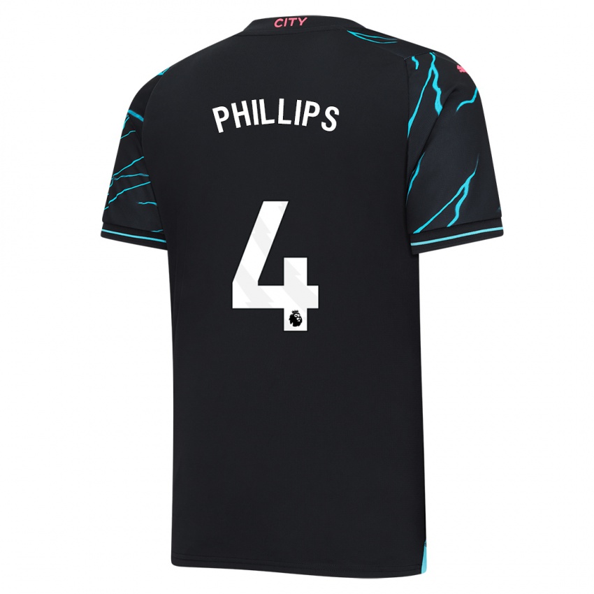 Niño Camiseta Kalvin Phillips #4 Azul Oscuro Equipación Tercera 2023/24 La Camisa
