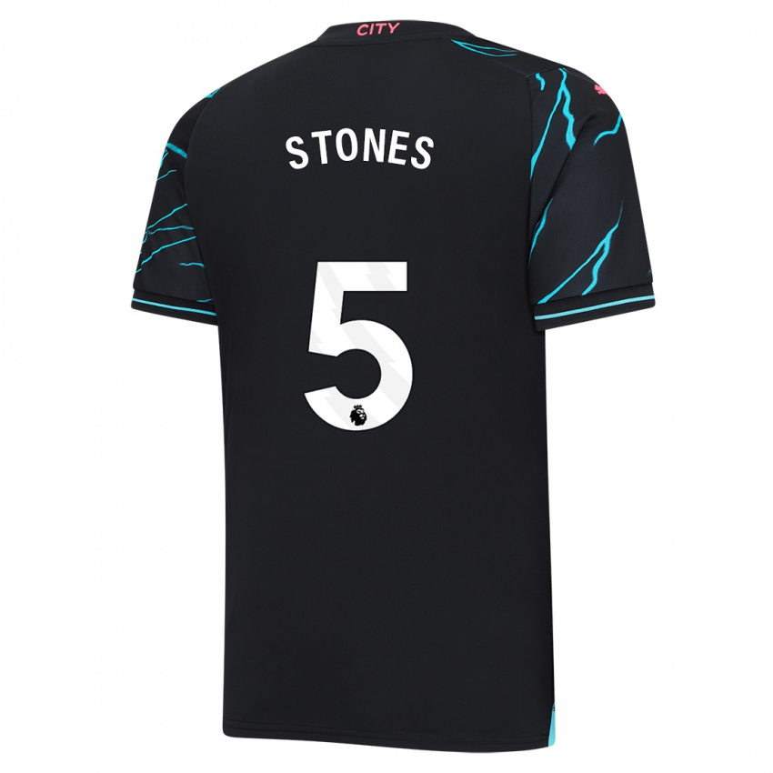 Niño Camiseta John Stones #5 Azul Oscuro Equipación Tercera 2023/24 La Camisa