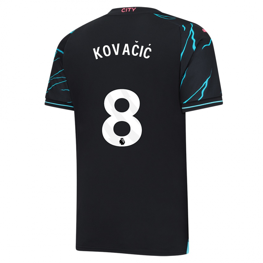 Niño Camiseta Mateo Kovacic #8 Azul Oscuro Equipación Tercera 2023/24 La Camisa