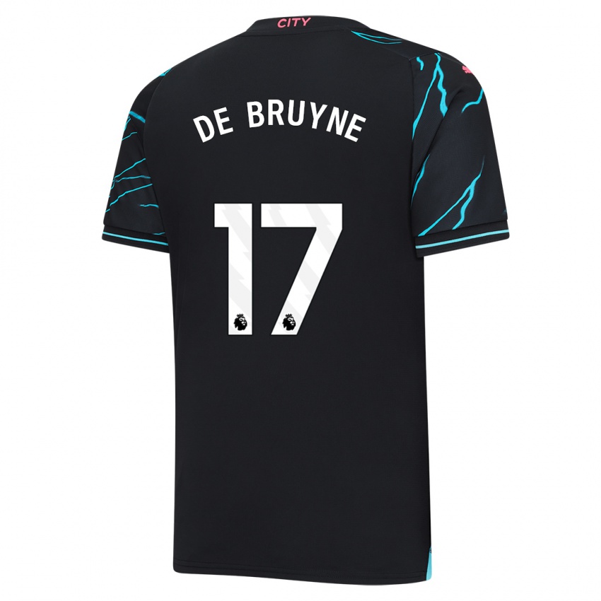 Niño Camiseta Kevin De Bruyne #17 Azul Oscuro Equipación Tercera 2023/24 La Camisa