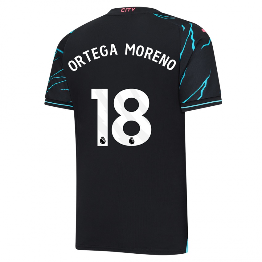 Niño Camiseta Stefan Ortega Moreno #18 Azul Oscuro Equipación Tercera 2023/24 La Camisa