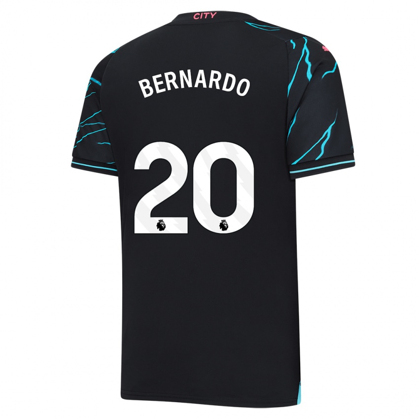 Niño Camiseta Bernardo Silva #20 Azul Oscuro Equipación Tercera 2023/24 La Camisa