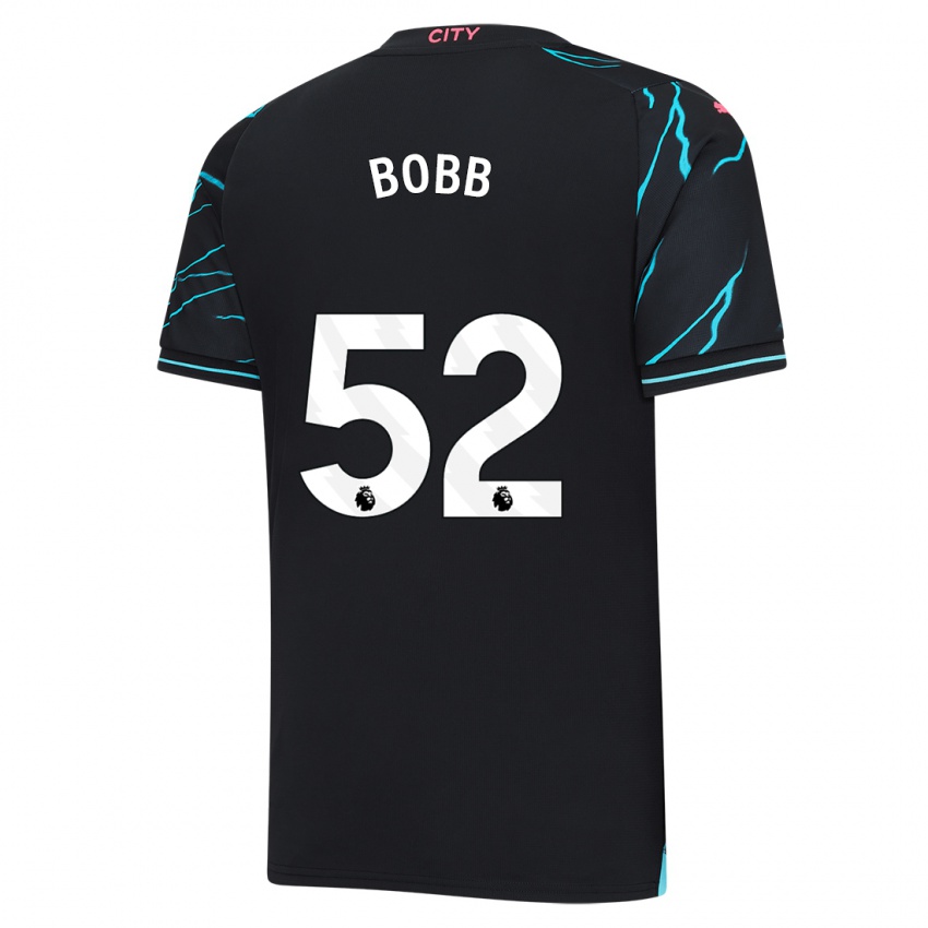 Niño Camiseta Oscar Bobb #52 Azul Oscuro Equipación Tercera 2023/24 La Camisa