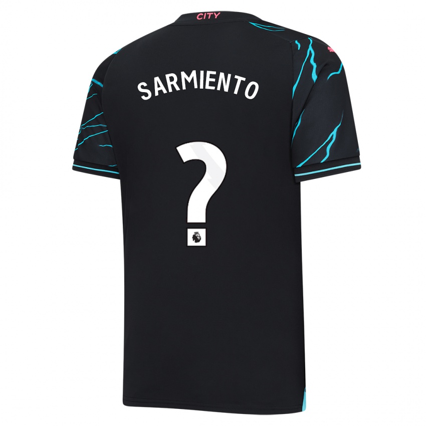 Niño Camiseta Darío Sarmiento #0 Azul Oscuro Equipación Tercera 2023/24 La Camisa