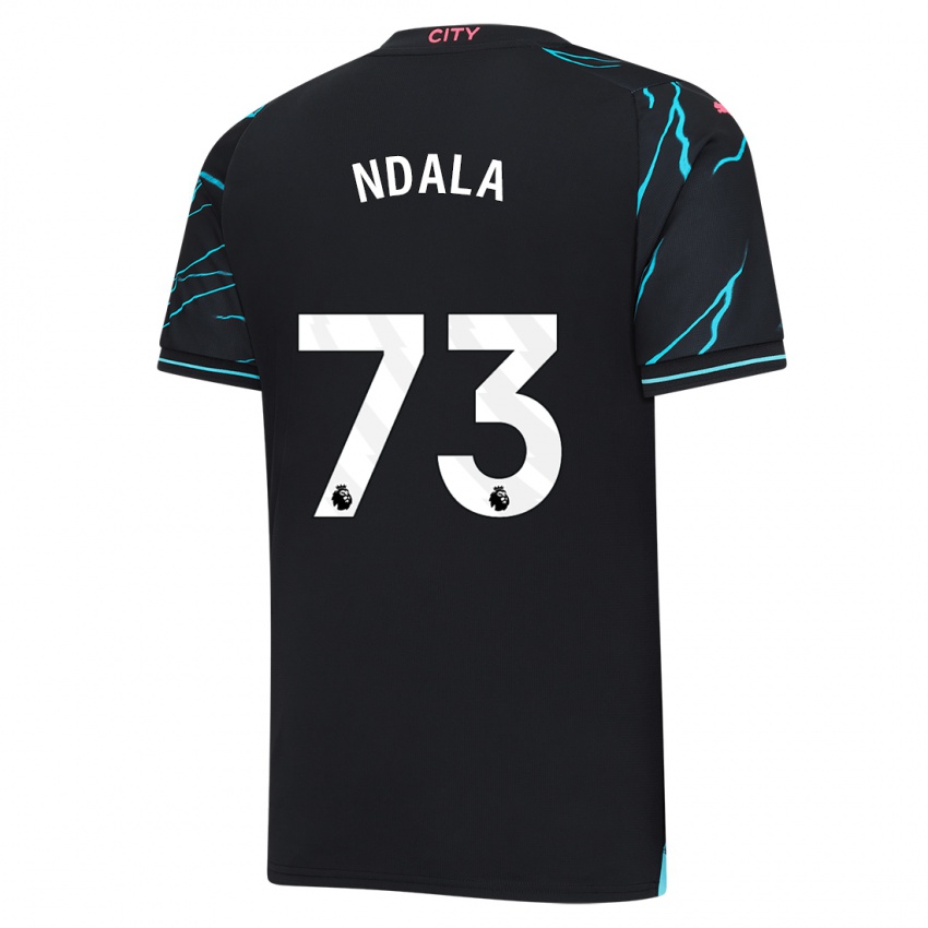 Niño Camiseta Joel Ndala #73 Azul Oscuro Equipación Tercera 2023/24 La Camisa