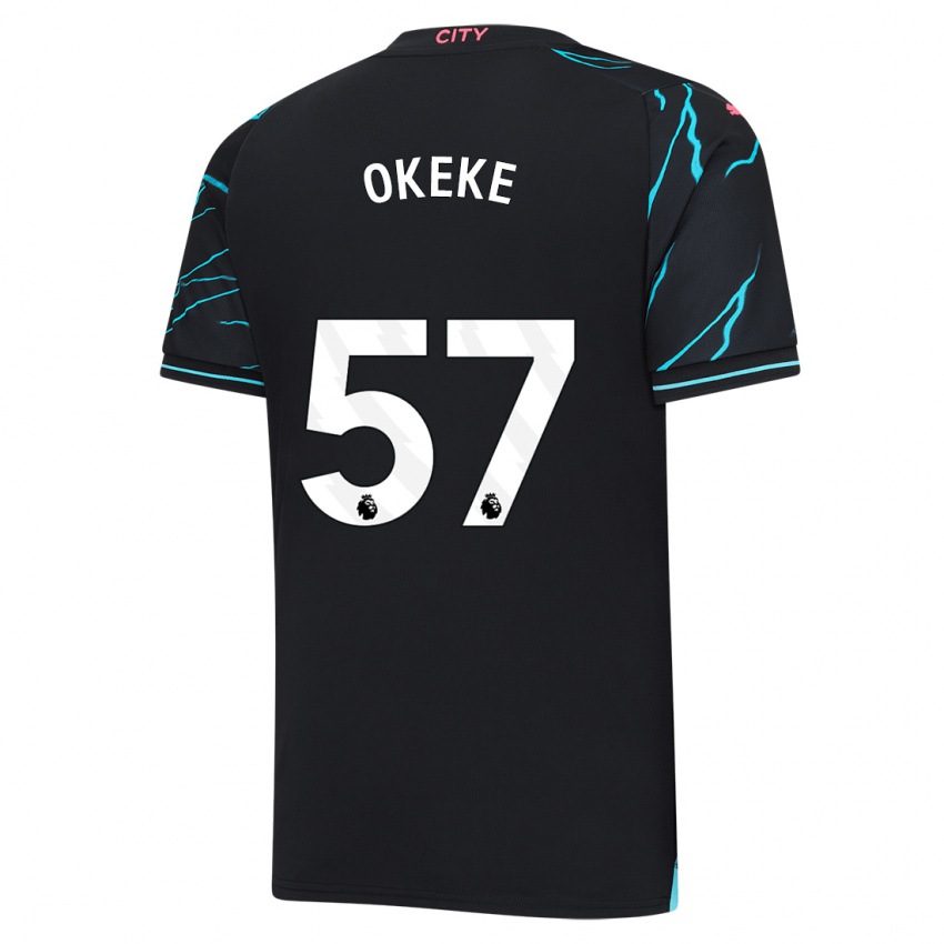 Niño Camiseta Michael Okeke #57 Azul Oscuro Equipación Tercera 2023/24 La Camisa