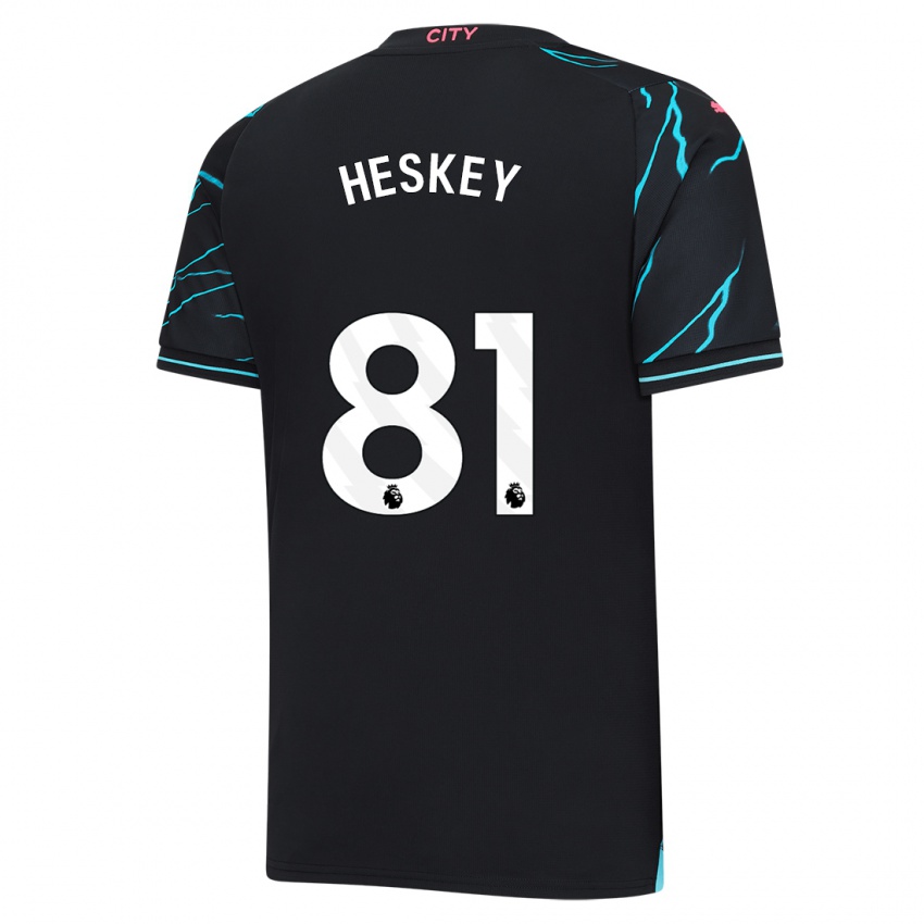 Niño Camiseta Jaden Heskey #81 Azul Oscuro Equipación Tercera 2023/24 La Camisa