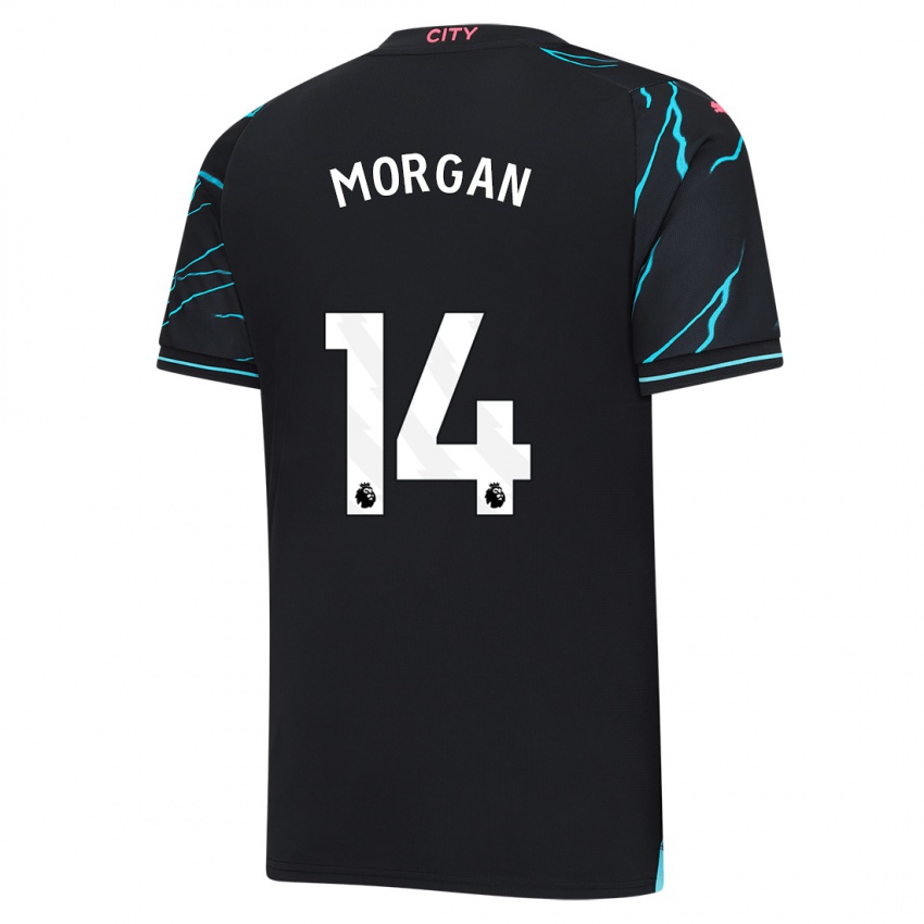 Niño Camiseta Esme Morgan #14 Azul Oscuro Equipación Tercera 2023/24 La Camisa