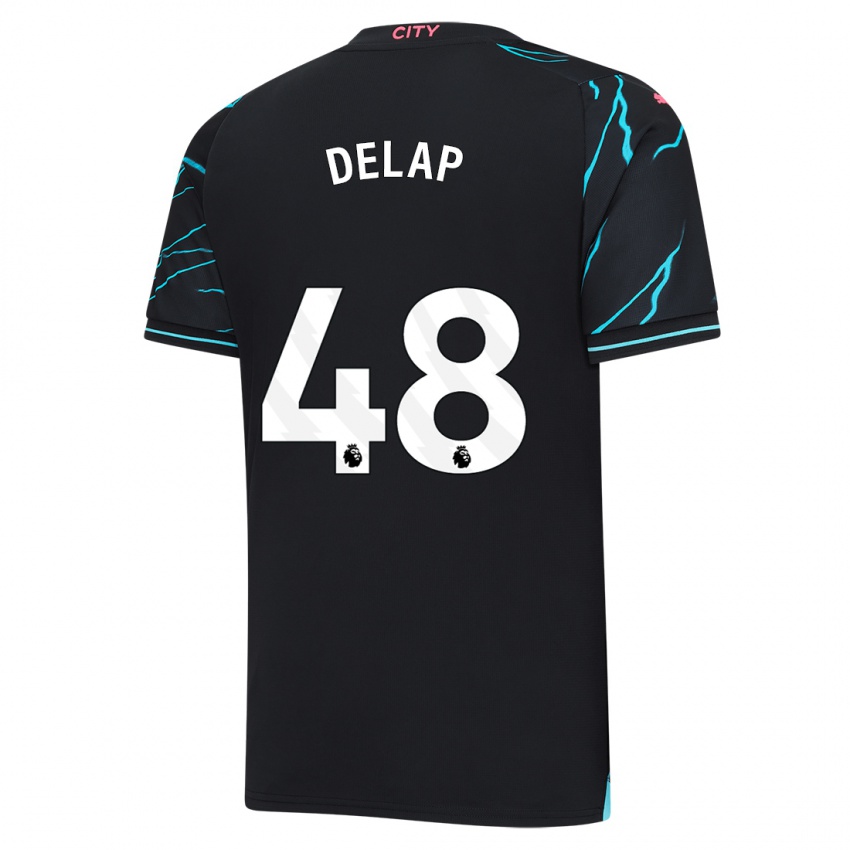 Niño Camiseta Liam Delap #48 Azul Oscuro Equipación Tercera 2023/24 La Camisa
