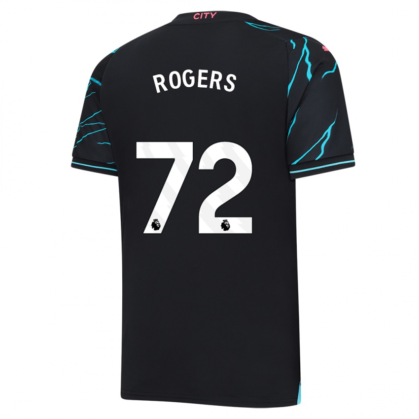 Niño Camiseta Morgan Rogers #72 Azul Oscuro Equipación Tercera 2023/24 La Camisa