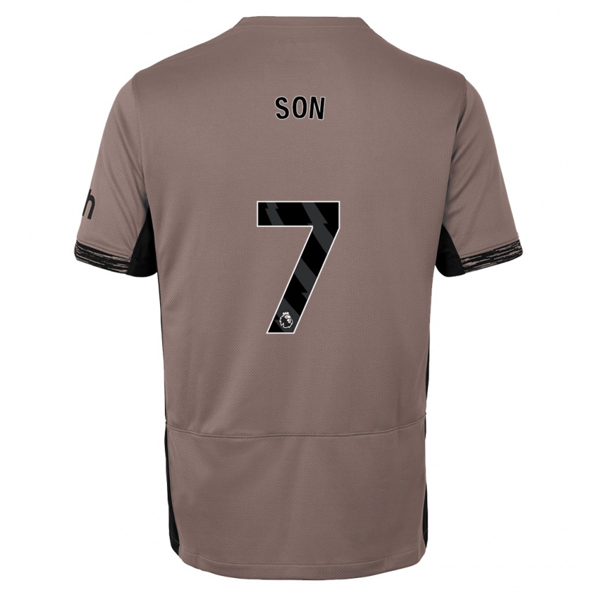 Niño Camiseta Heung-Min Son #7 Beige Obscuro Equipación Tercera 2023/24 La Camisa