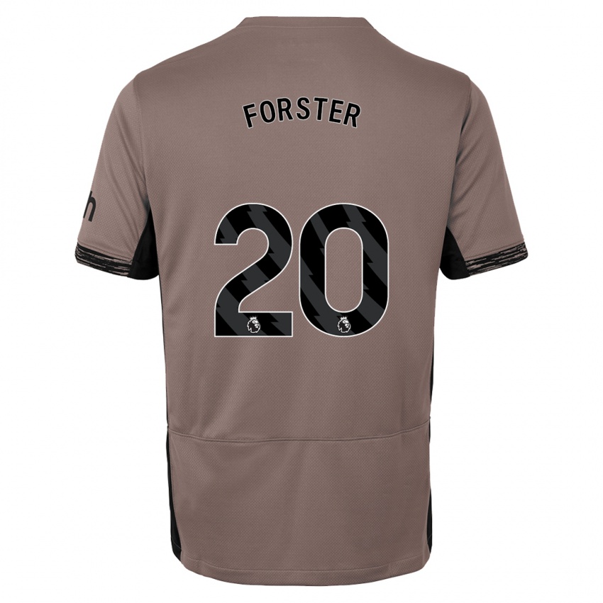 Niño Camiseta Fraser Forster #20 Beige Obscuro Equipación Tercera 2023/24 La Camisa