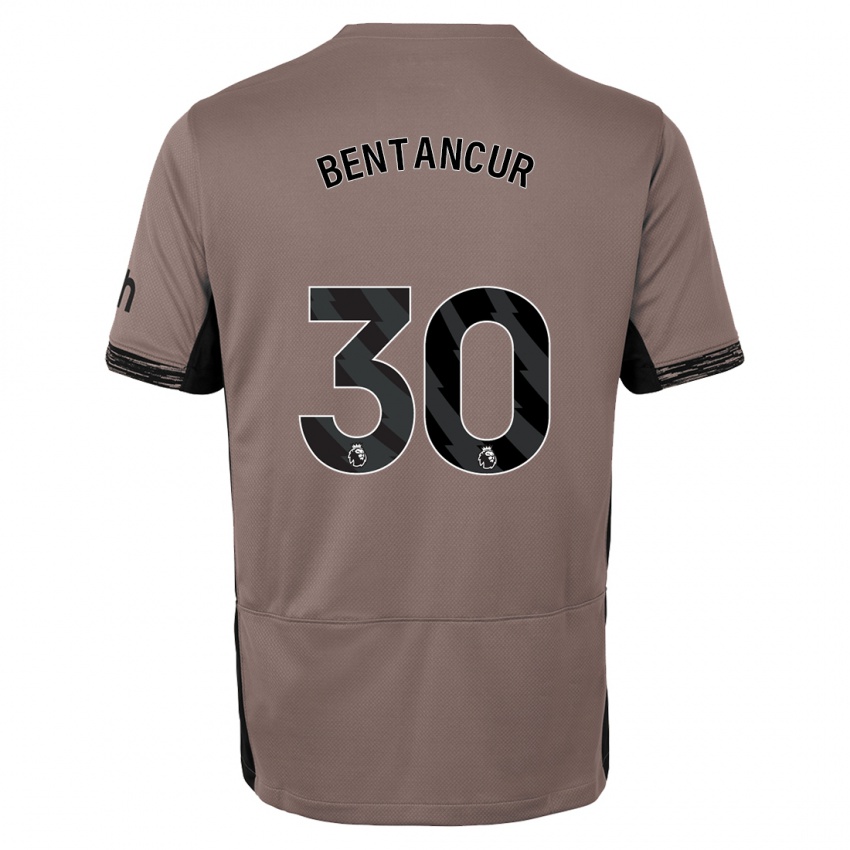 Niño Camiseta Rodrigo Bentancur #30 Beige Obscuro Equipación Tercera 2023/24 La Camisa