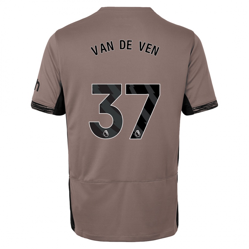 Niño Camiseta Micky Van De Ven #37 Beige Obscuro Equipación Tercera 2023/24 La Camisa