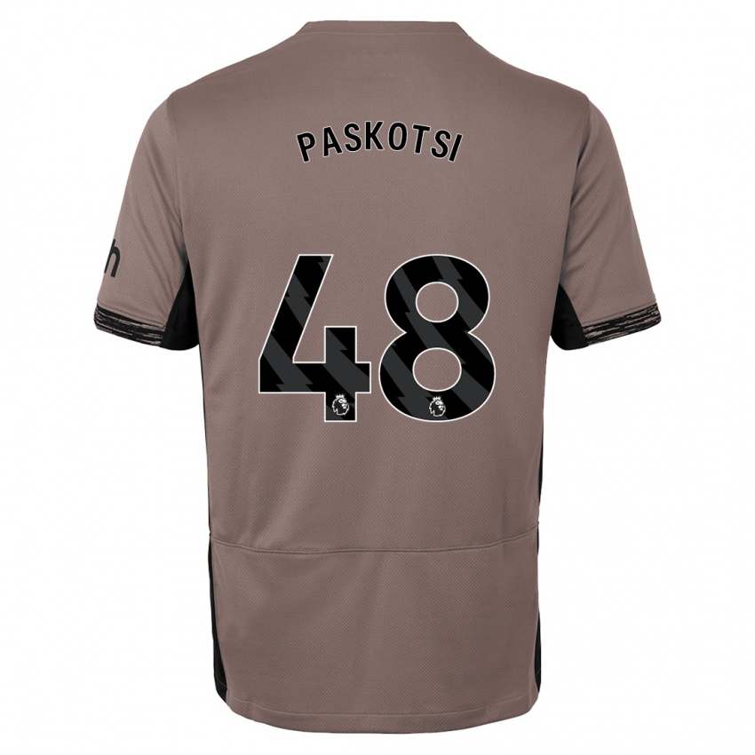 Niño Camiseta Maksim Paskotsi #48 Beige Obscuro Equipación Tercera 2023/24 La Camisa