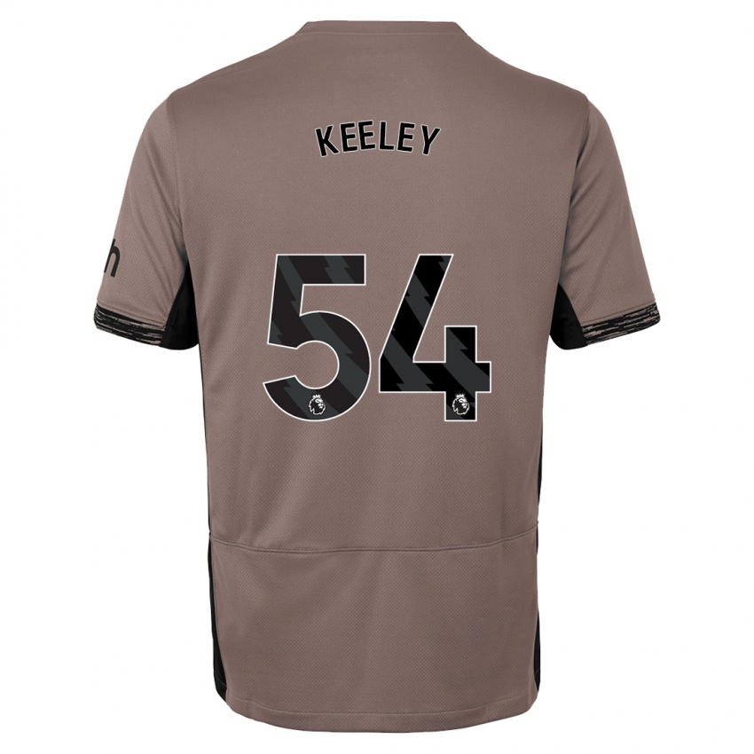 Niño Camiseta Josh Keeley #54 Beige Obscuro Equipación Tercera 2023/24 La Camisa