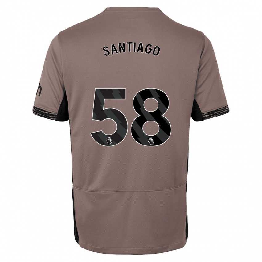 Niño Camiseta Yago Santiago #58 Beige Obscuro Equipación Tercera 2023/24 La Camisa