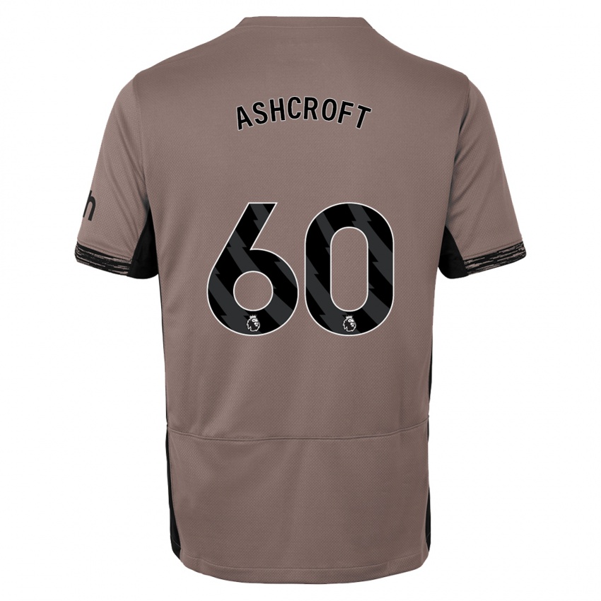 Niño Camiseta Tyrell Ashcroft #60 Beige Obscuro Equipación Tercera 2023/24 La Camisa
