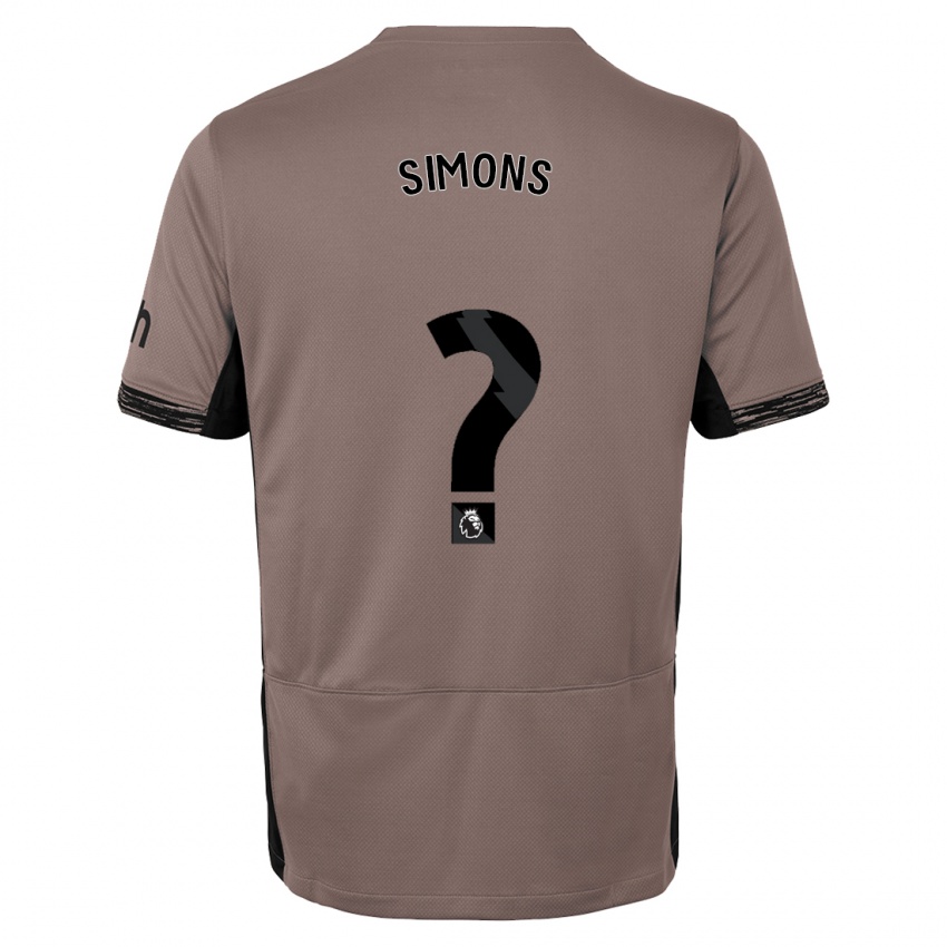 Niño Camiseta Zach Simons #0 Beige Obscuro Equipación Tercera 2023/24 La Camisa