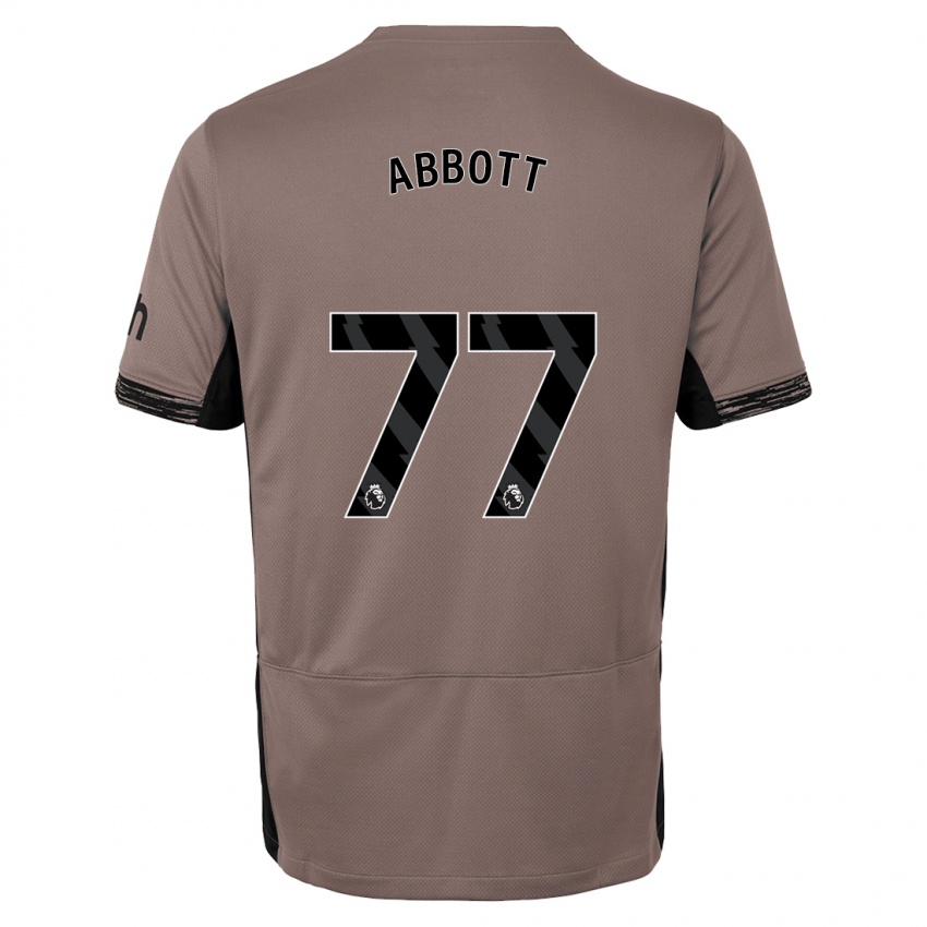 Niño Camiseta George Abbott #77 Beige Obscuro Equipación Tercera 2023/24 La Camisa