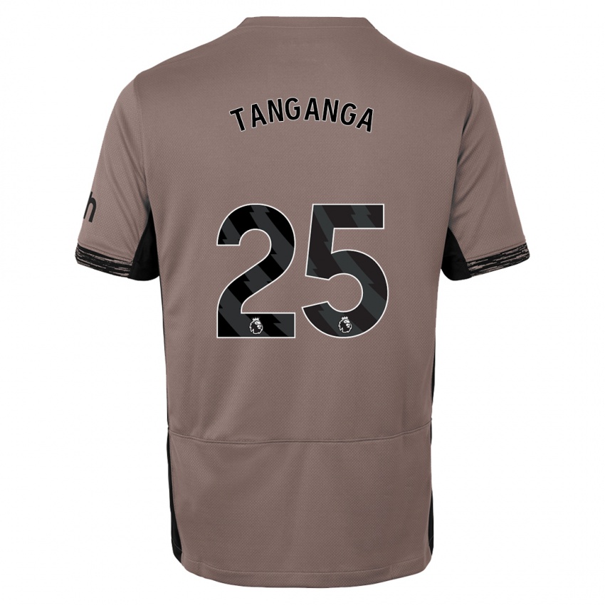 Niño Camiseta Japhet Tanganga #25 Beige Obscuro Equipación Tercera 2023/24 La Camisa
